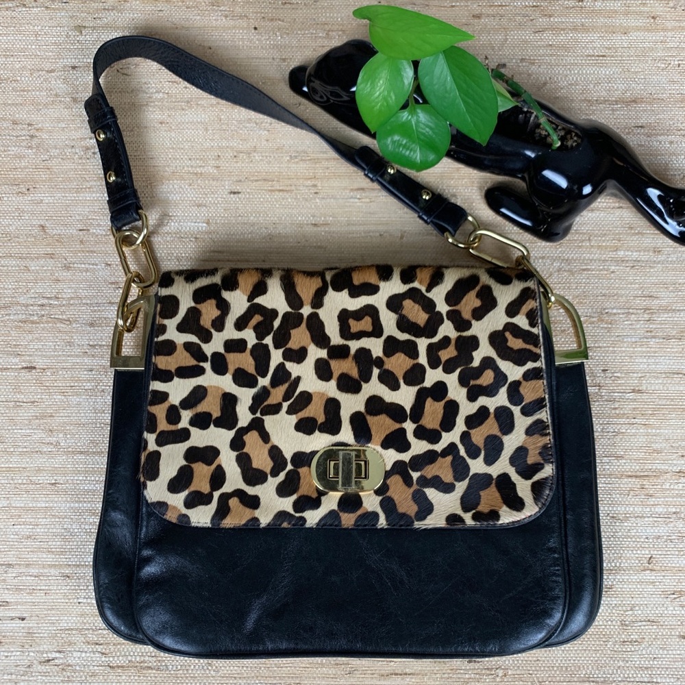 Badgley Mischka Coralie Calfhair Leopard Bag